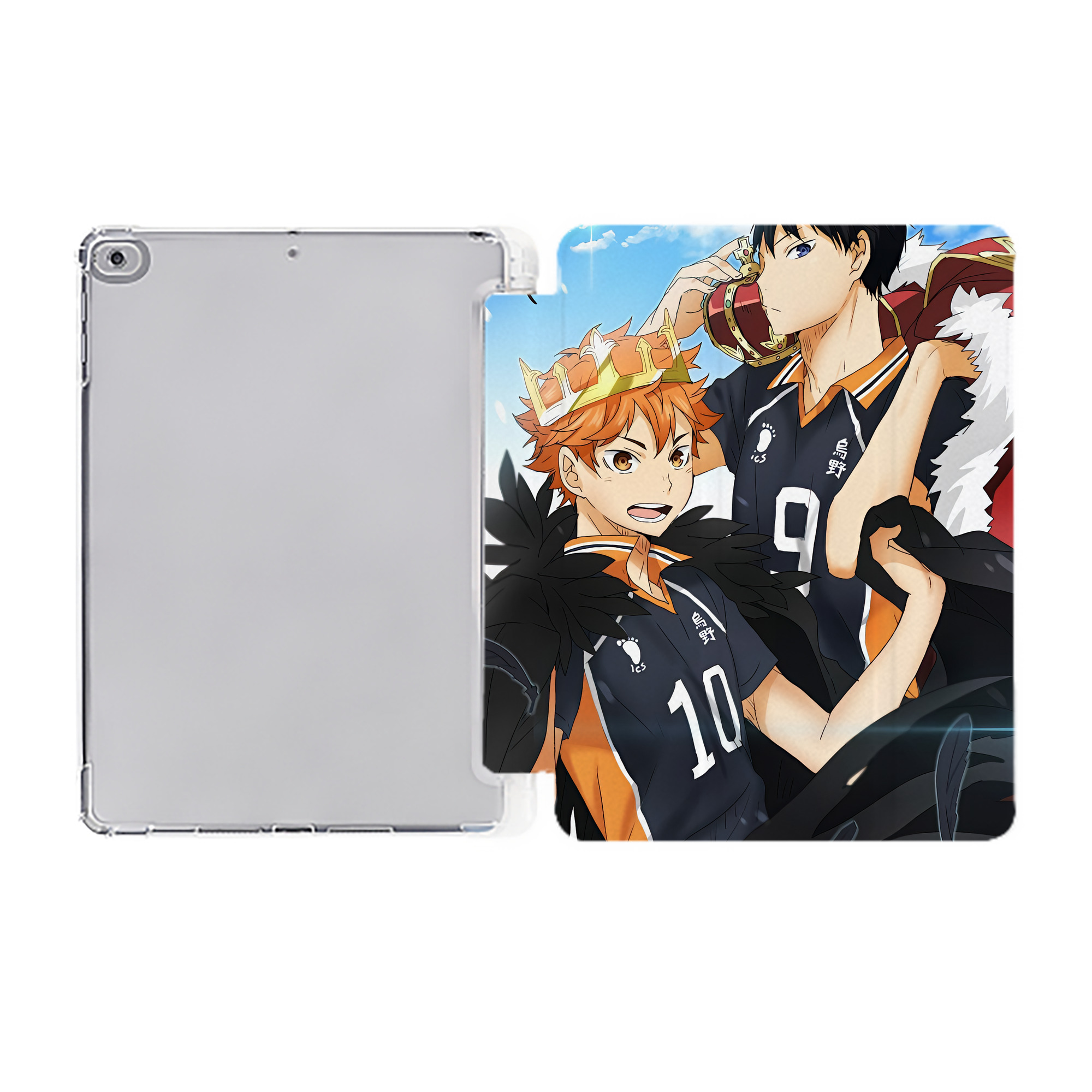 （画像用） ハイキュー!! Haikyu!! IPad ケース ペン収納付き 三つ折りスタンド PUレザー×シリコン 対応機種9.5/10.5/10.9インチ